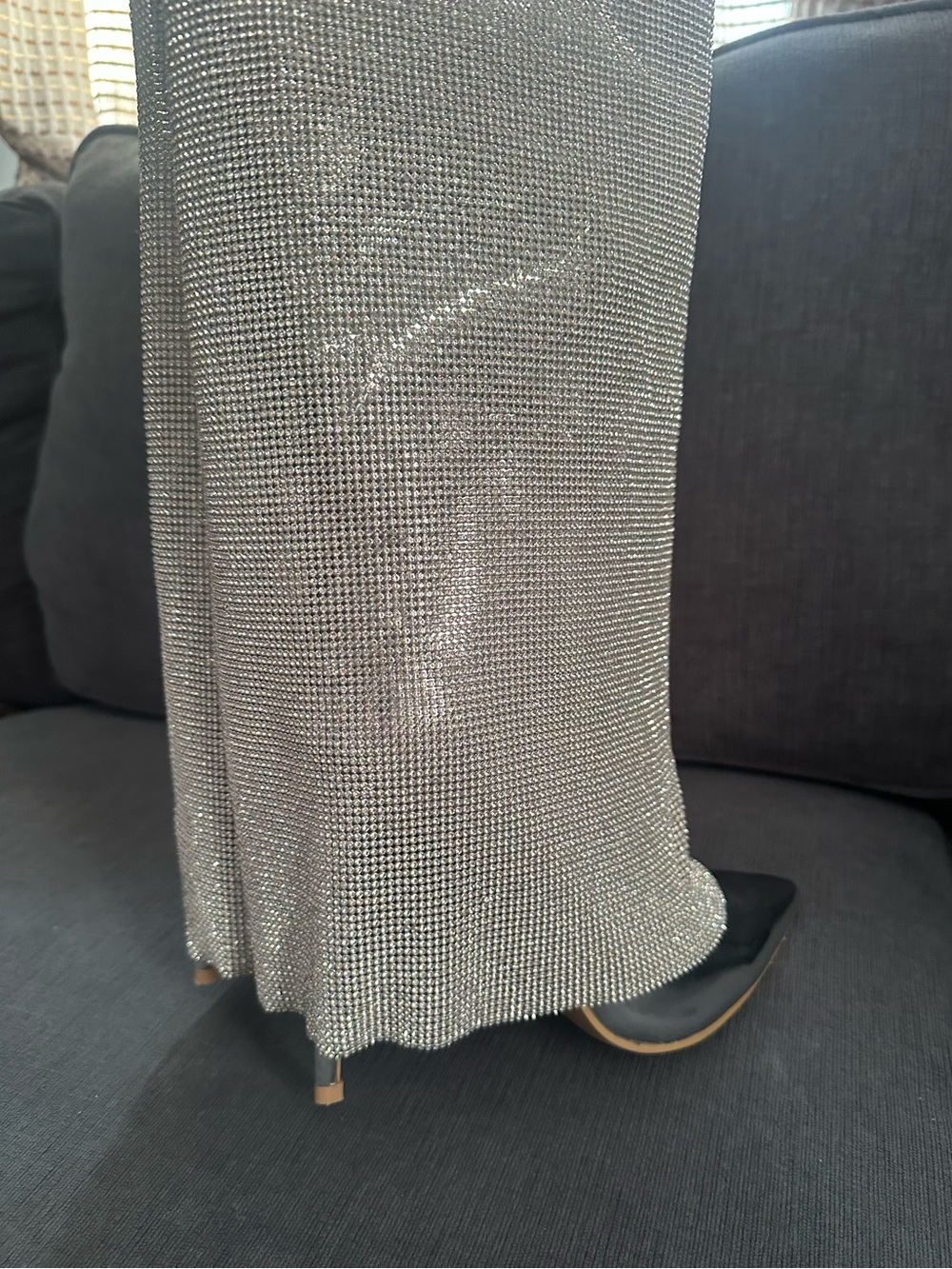 Cape Robbin Shiny Silver Pointed-Toe Stiletto Heels - Picture 10 of 10